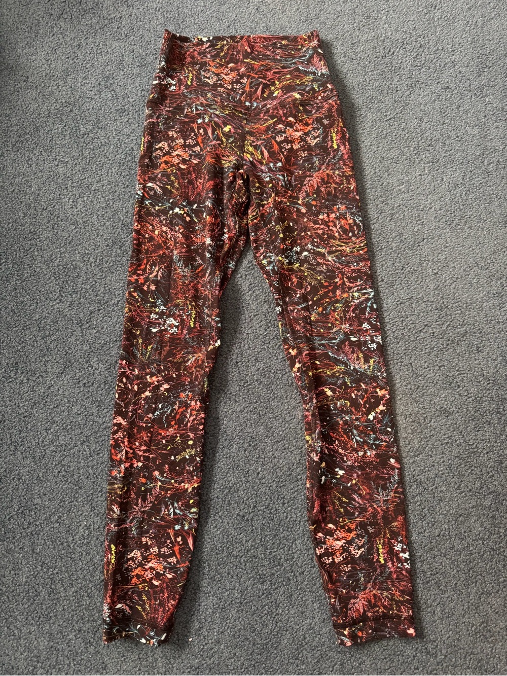 lululemon athletica Brown Multi-Color Printed Leggings